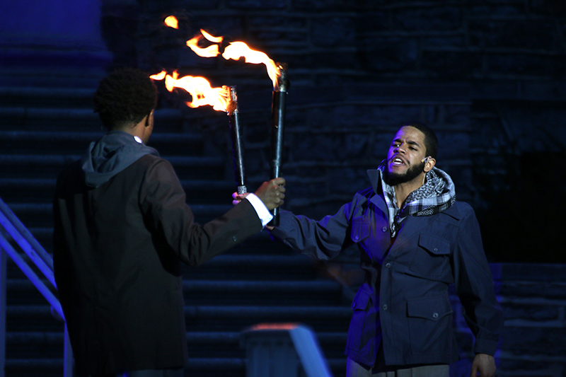 Casius and Brutis with Torches