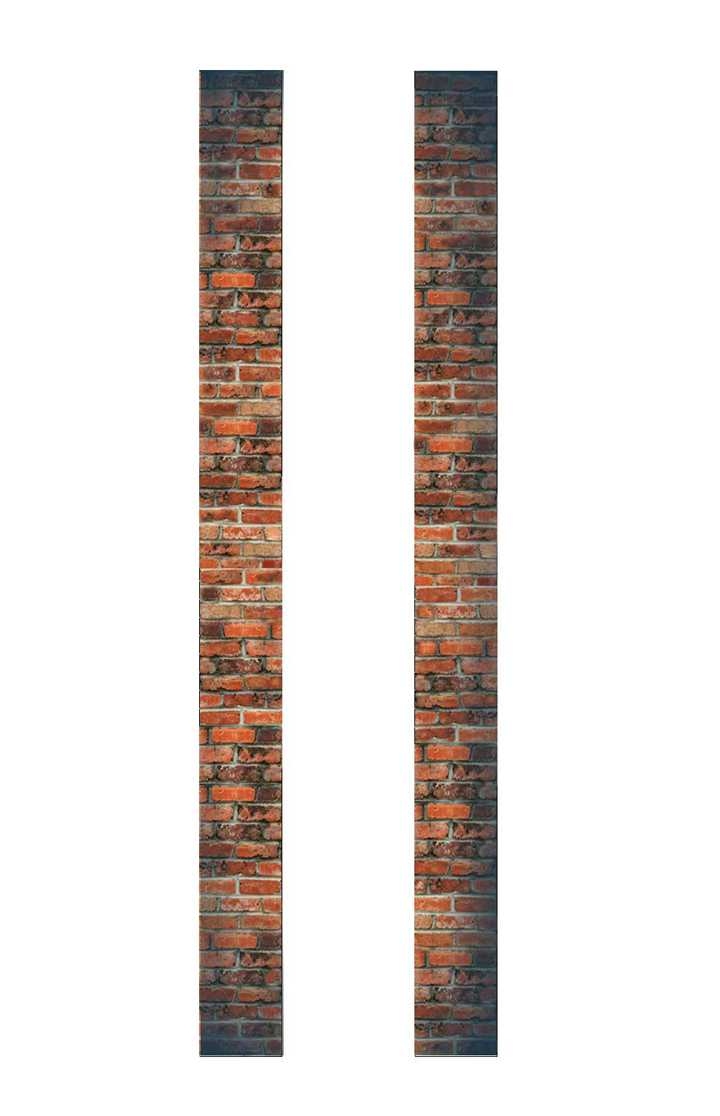 Smokey Joe's Cafe Brick Columns Paint Elevation Brick columns
